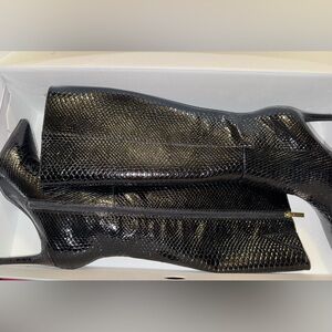 Guess Richee Elegant Black Snakeskin Women's Boots